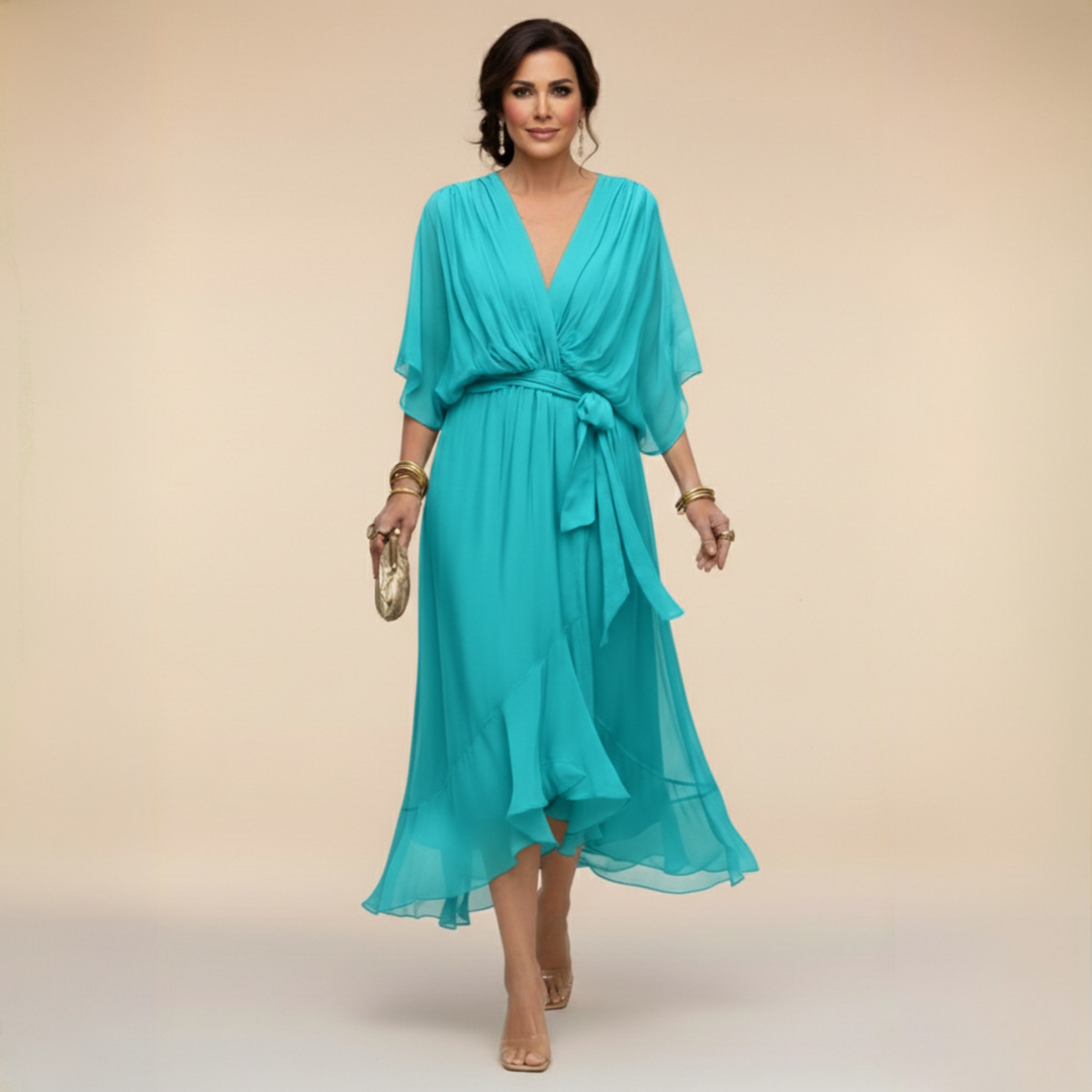Monica | Timeless Grace V-Neck Dress