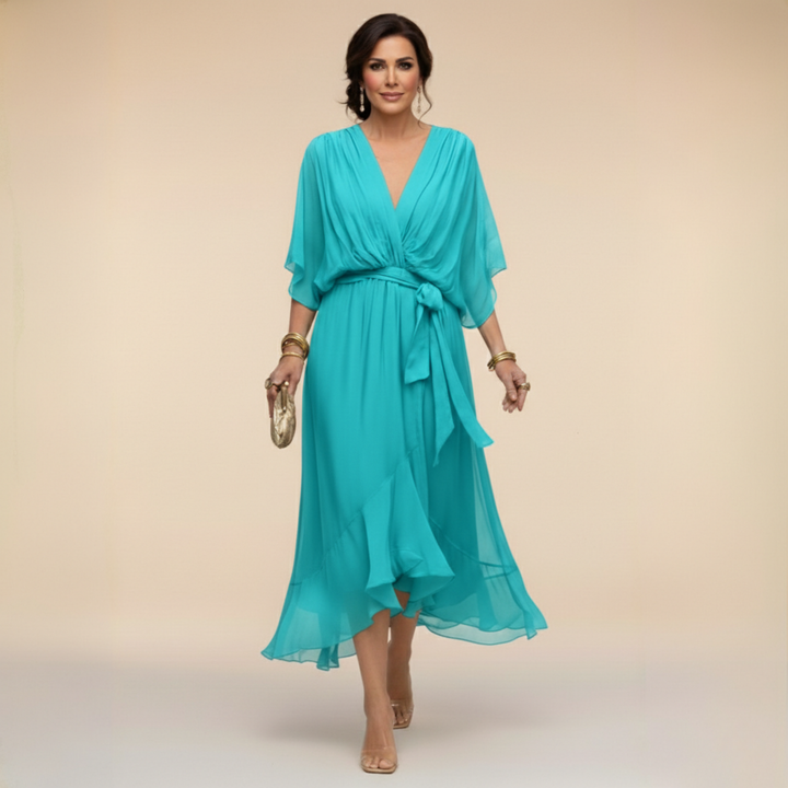 Monica | Timeless Grace V-Neck Dress