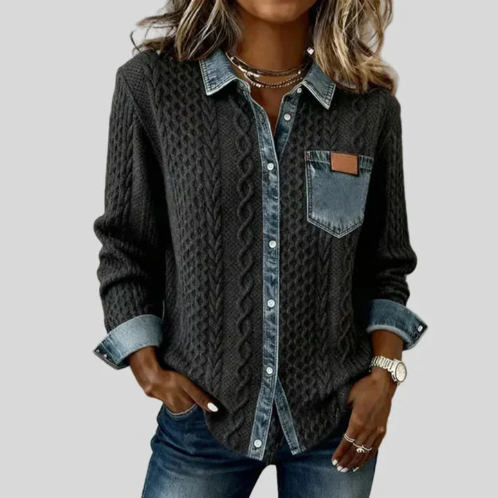 Simora | Denim Patchwork Shirt