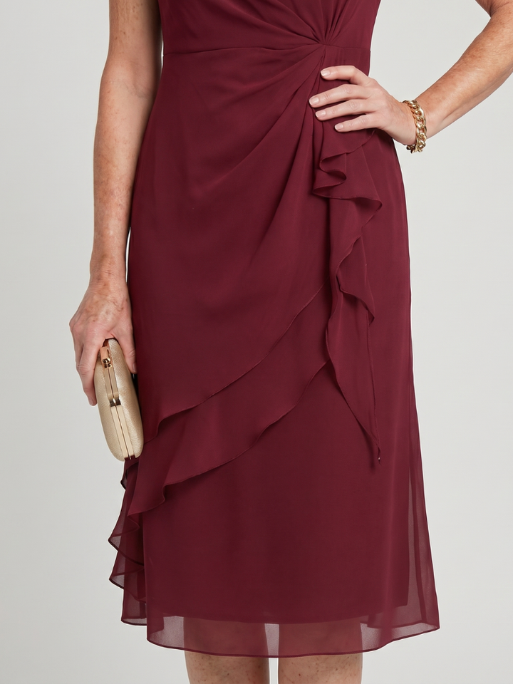 Eira | Elegant Twist Waist Midi Dress