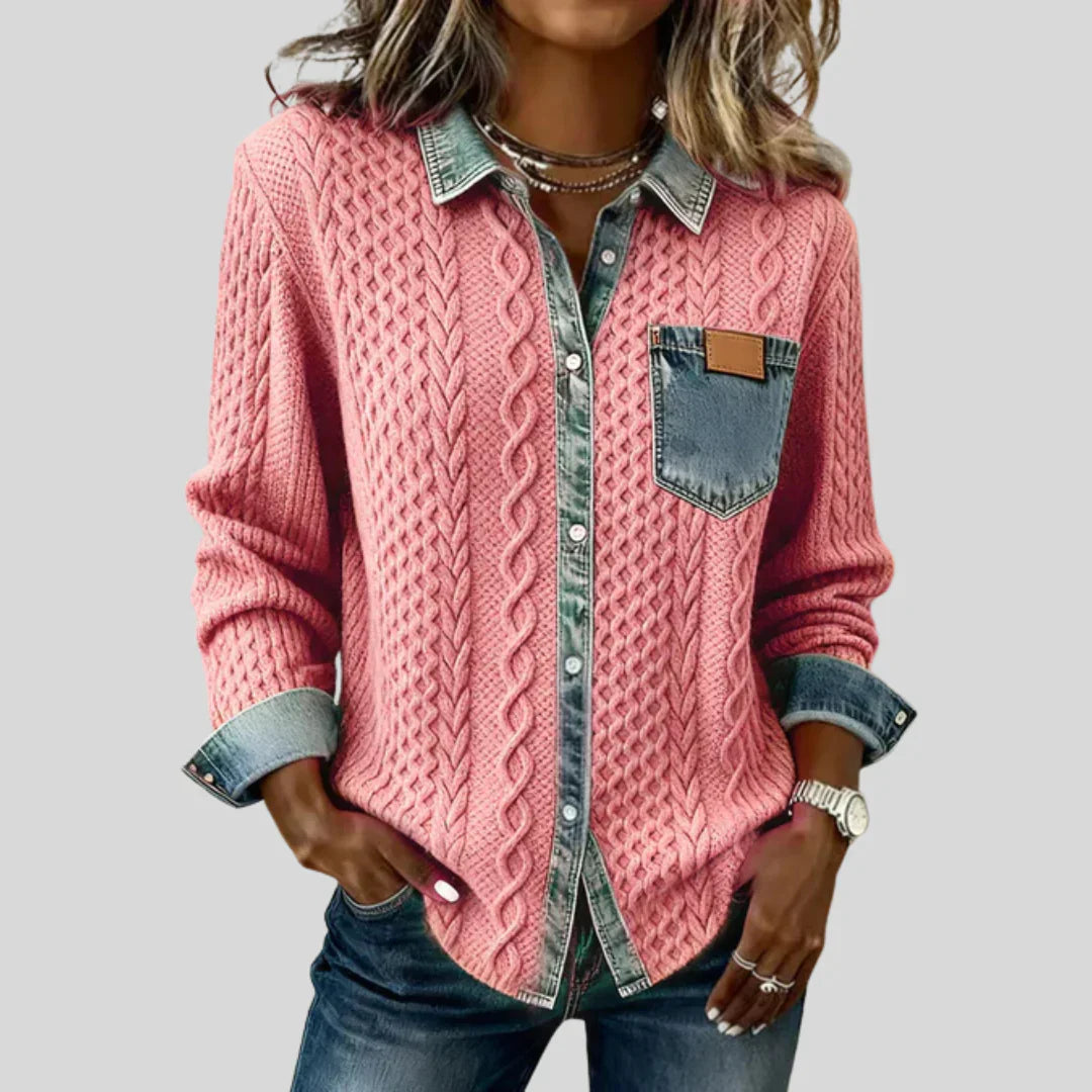 Simora | Denim Patchwork Shirt