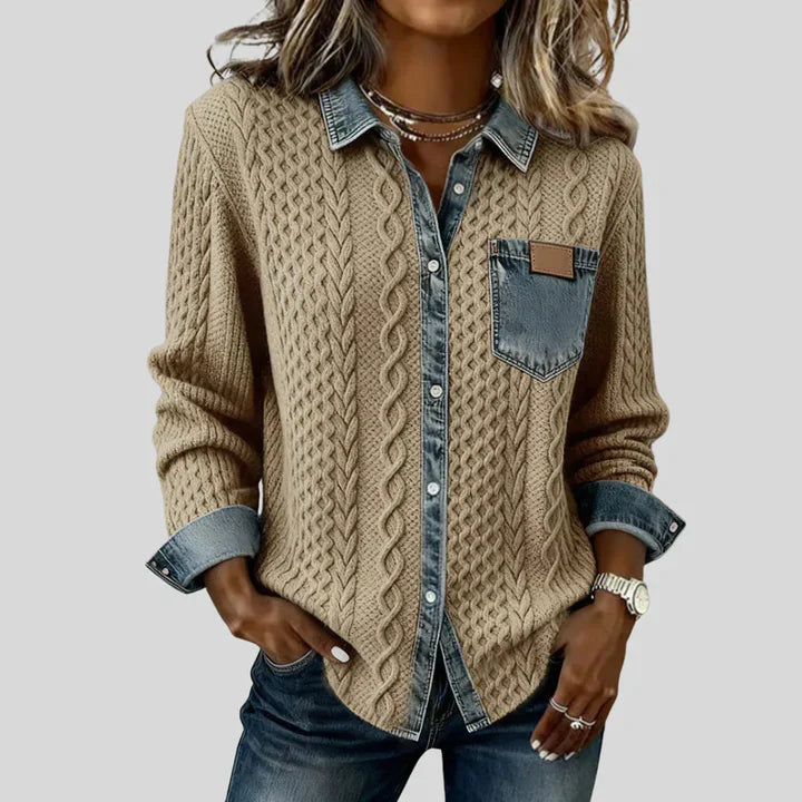 Simora | Denim Patchwork Shirt