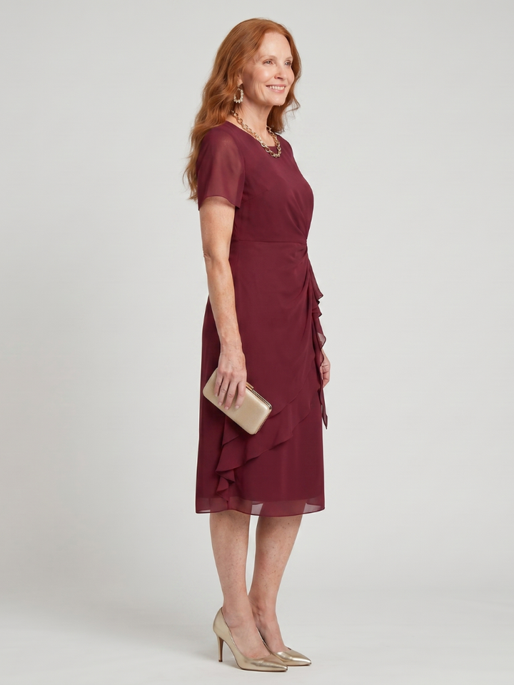 Eira | Elegant Twist Waist Midi Dress