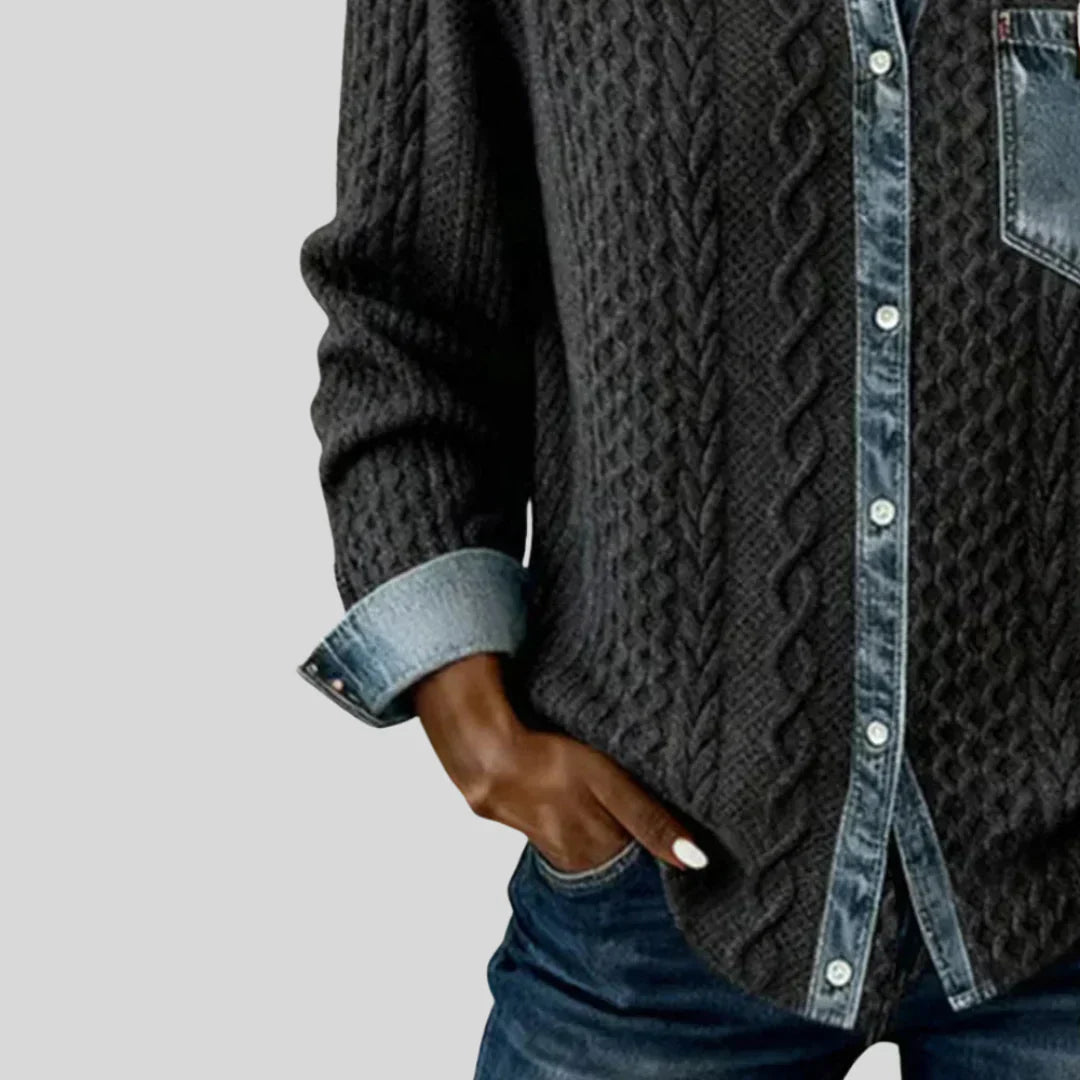 Simora | Denim Patchwork Shirt