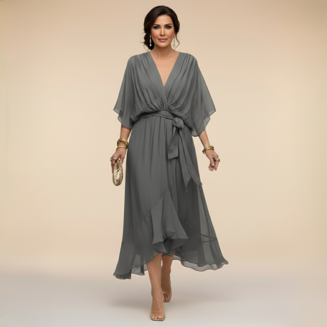 Monica | Timeless Grace V-Neck Dress