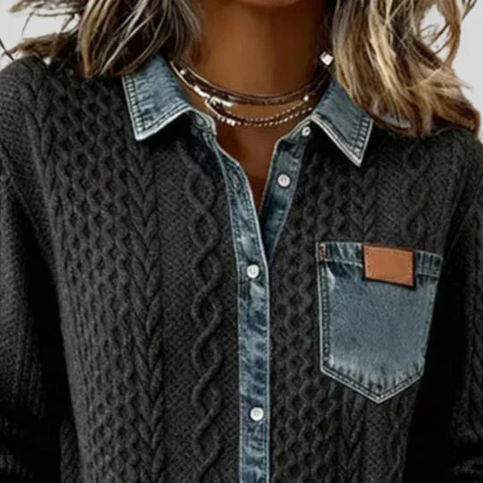 Simora | Denim Patchwork Shirt