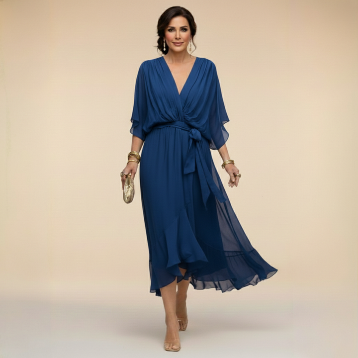 Monica | Timeless Grace V-Neck Dress