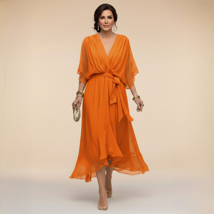 Monica | Timeless Grace V-Neck Dress