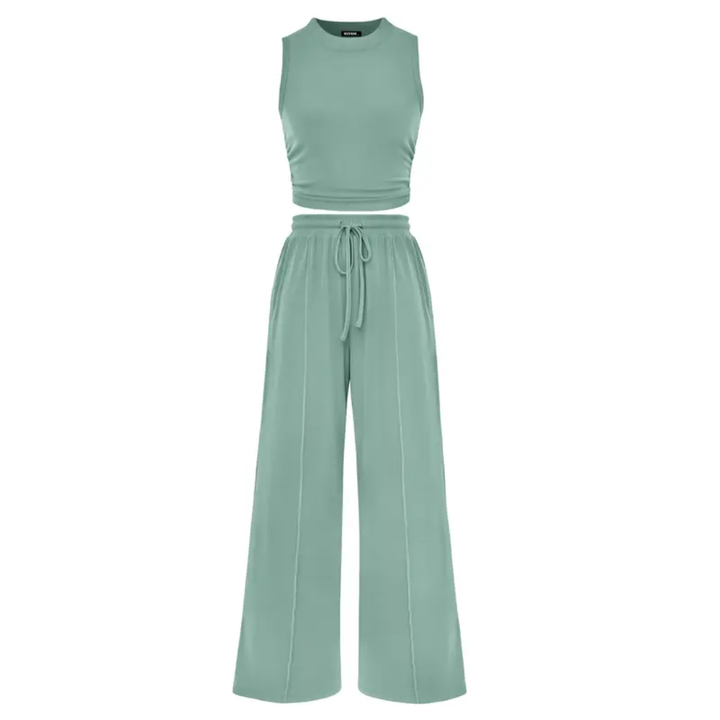NELLA™ – Ribbed Knit Sleeveless Lounge Set