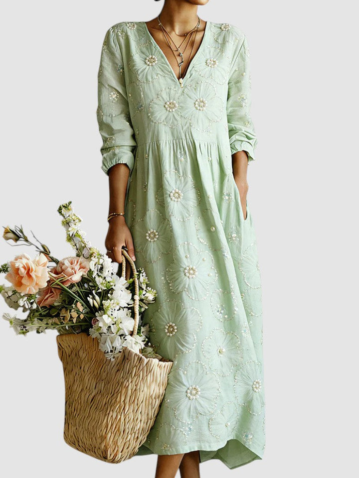 Quin – Floral Cotton Midi Dress