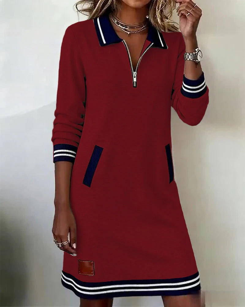 Annie | Chic Long Sleeve Cotton Dress