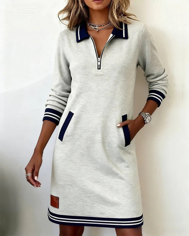 Annie | Chic Long Sleeve Cotton Dress
