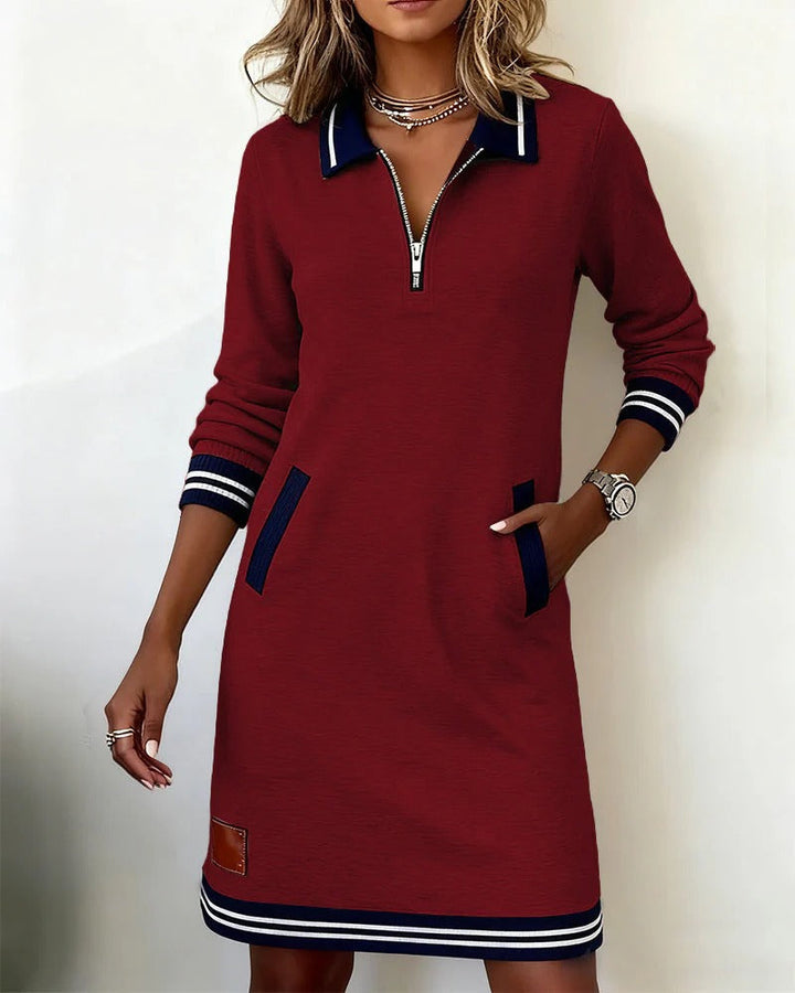 Annie | Chic Long Sleeve Cotton Dress